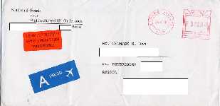 One of envelopes.